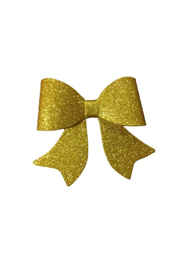 2 Adet Gold Simli Fiyonk Süs 20 cm