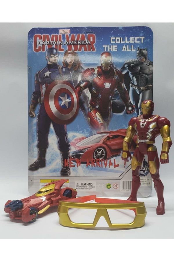 Marvel Iron Man , Araba Ve Gözlük Seti Oyuncak_1