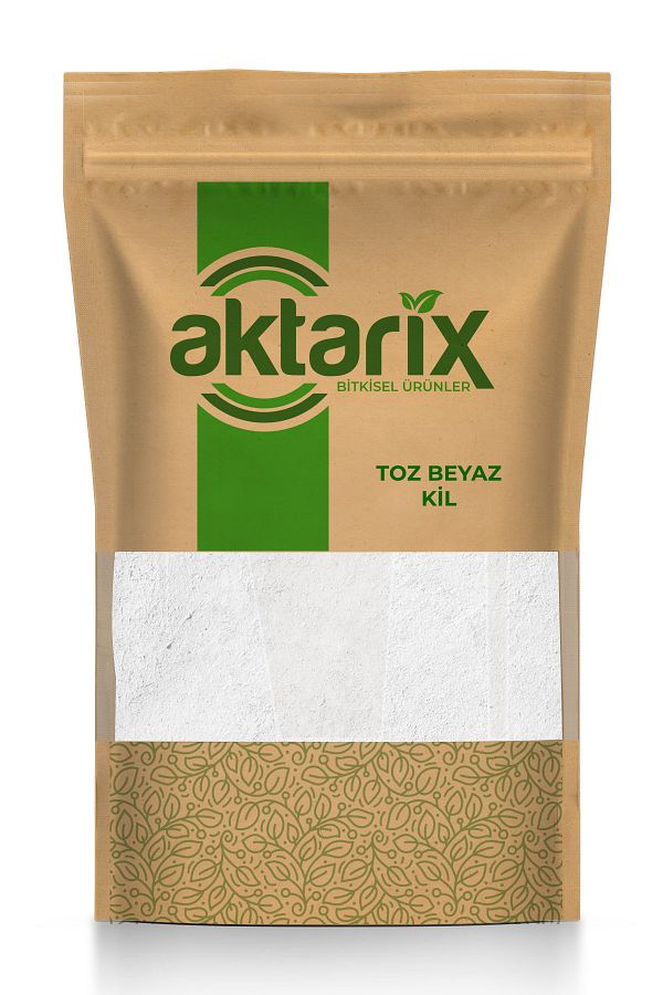 500 gr Toz Beyaz Kil Cilt Ve Yüz Maskesi İçin Aktarix