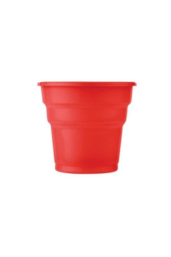 Renkli Plastik Bardak 200 Cc 25 Adet Kırmızı Parti Dolabı