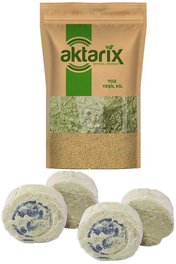 2 Adet Ruşur Taşı + 100 gr Toz Yeşil Kil