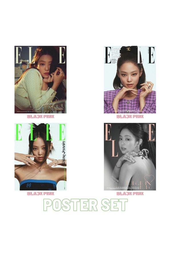 Blackpınk Jennie '' Elle '' Poster Set