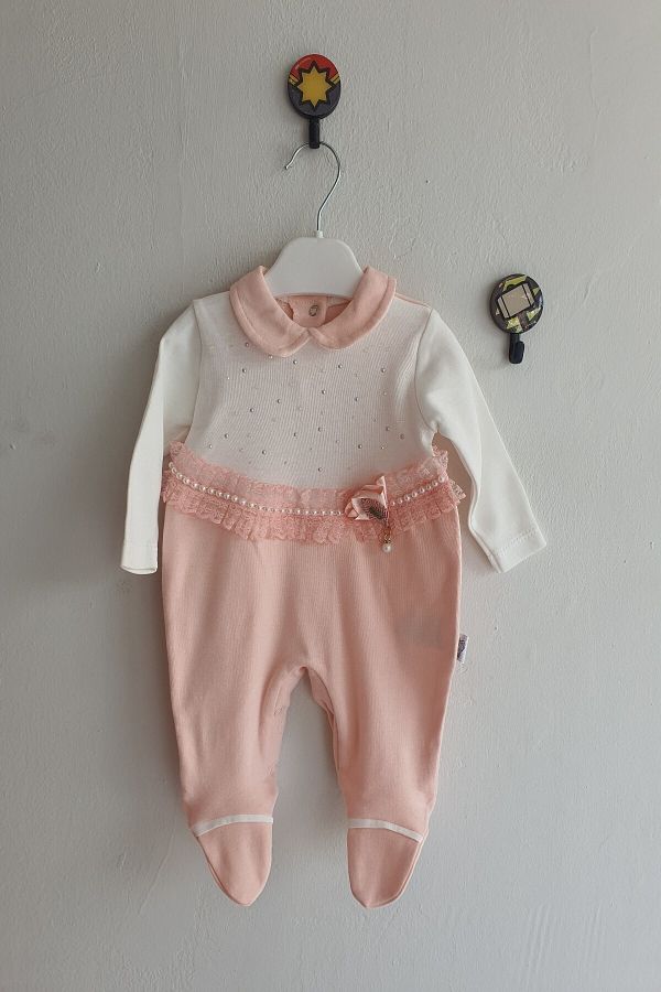 Kız Bebek 0-6 Ay Tütülü Tulum DAMLA BEBE