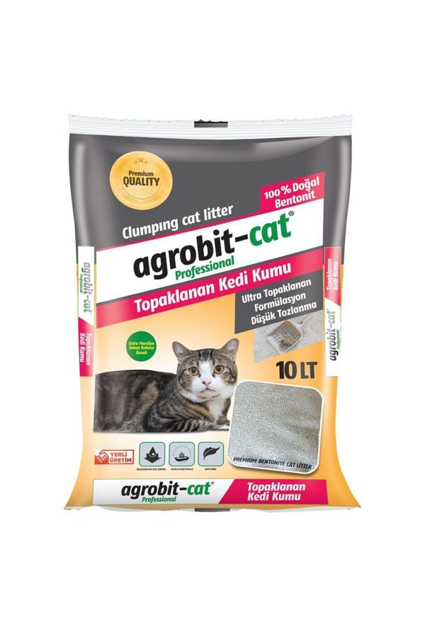 Agrobit Cat Marsilya Sabunu Kokulu Kedi Kumu Doğal Bentonit 10 Lt