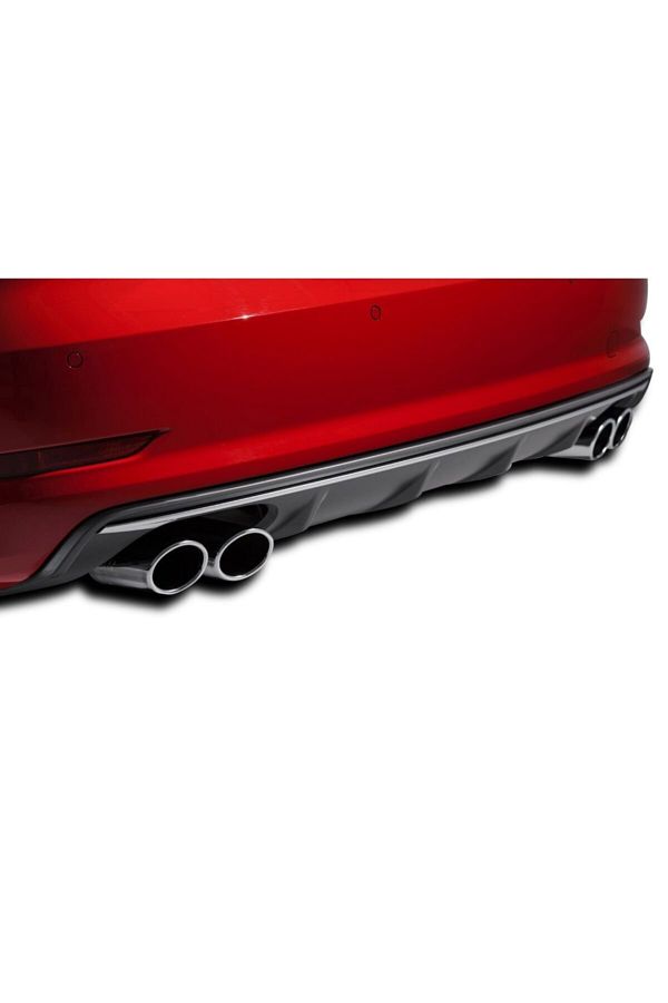 Audi A3 8v Sedan 2012 - 2016 S-line S3 Arka Tampon Eki - Difüzör (plastik)_1