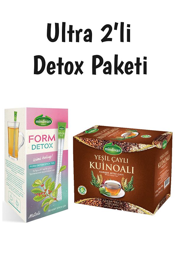 2'li Detox Bitki Çayı Paketi Kinoa Çayı Ve Stick Çay