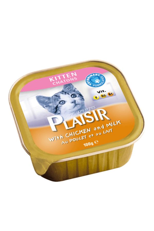 Plaısır Kitten Tavuklu Ve Sütlü Yavru Pate Kedi Konservesi 100 Gr