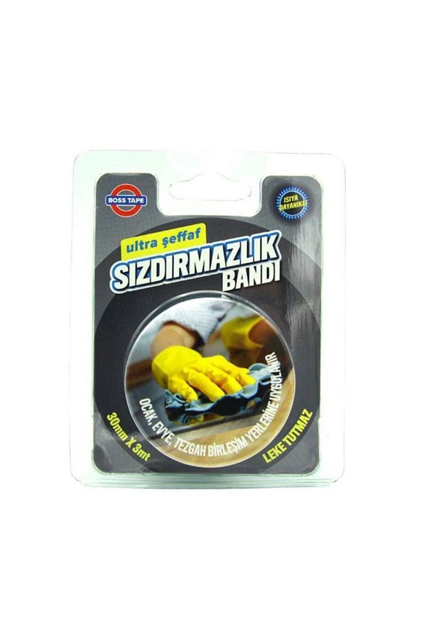 Boss Tape Ankastre Ocaklar Için Ocak Kenar Şeffaf Sızdırmaz Bant 30mmx3mt_6