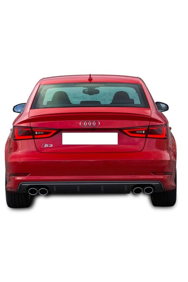 Audi A3 8v Sedan 2012 - 2016 S-line S3 Arka Tampon Eki - Difüzör (plastik)_0