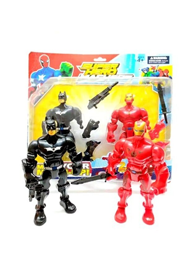 Batman Iron Man Ikili Sesli Superhero Masher Batman Demiradam +hediye