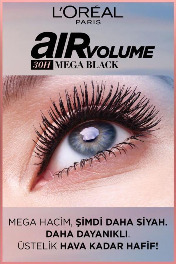 Air Mega Volume Maskara - 30 Saate Kadar Kalıcı - Ekstra Siyah_2