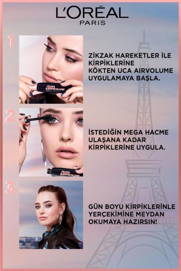 Air Mega Volume Maskara - 30 Saate Kadar Kalıcı - Ekstra Siyah_5