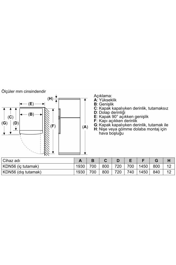 Bosch Kdn56xwf1n Serie | 4 Üstten Donduruculu Buzdolabı 522 Lt - Görsel 3
