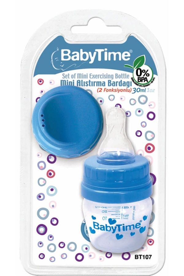 Mavi 2 Fonksiyonlu Mini Alıştırma Bardağı_1