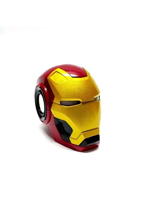 Demir Adam Tasarım Iron Man Speaker Bluetooth Hoperlör + Hediye
