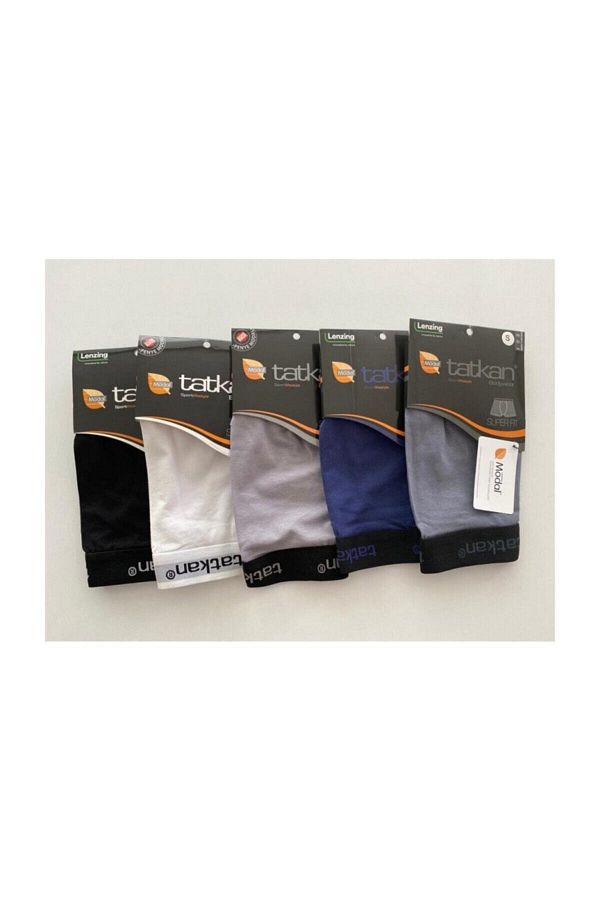 Erkek 5'li Modal Penye (likralı Esnek) Spor Kesim Slim Fit Boxer John Lion