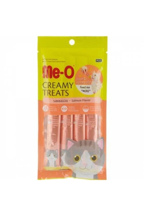 Meo Creamy Treats Somonlu Yaş Kedi Ödül Maması 15 Gr X 4