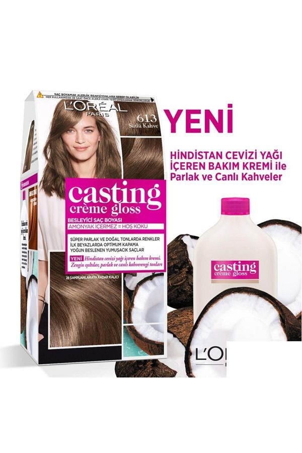 Loreal Casting Creme Gloss 613 Sütlü Kahve Saç Boyası_2