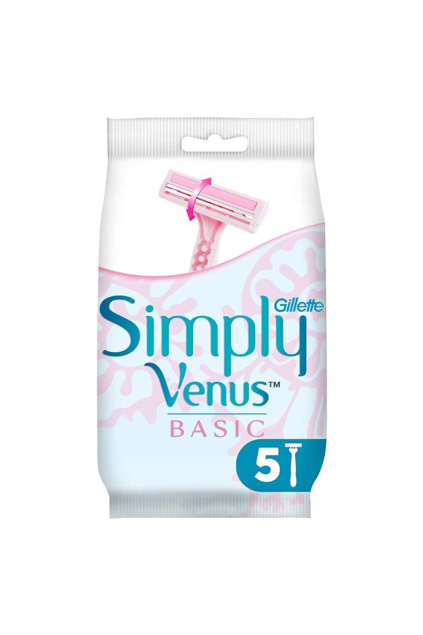 Simply Venus 2 Basic Kadın Tıraş Bıçağı 5'li_0