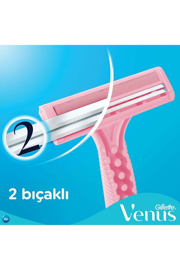Simply Venus 2 Basic Kadın Tıraş Bıçağı 5'li_2