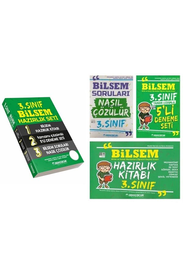 3.sınıf Bilsem Hazırlık Seti Zeki Çocuk Eğitici Kitaplar Mantık Zeka