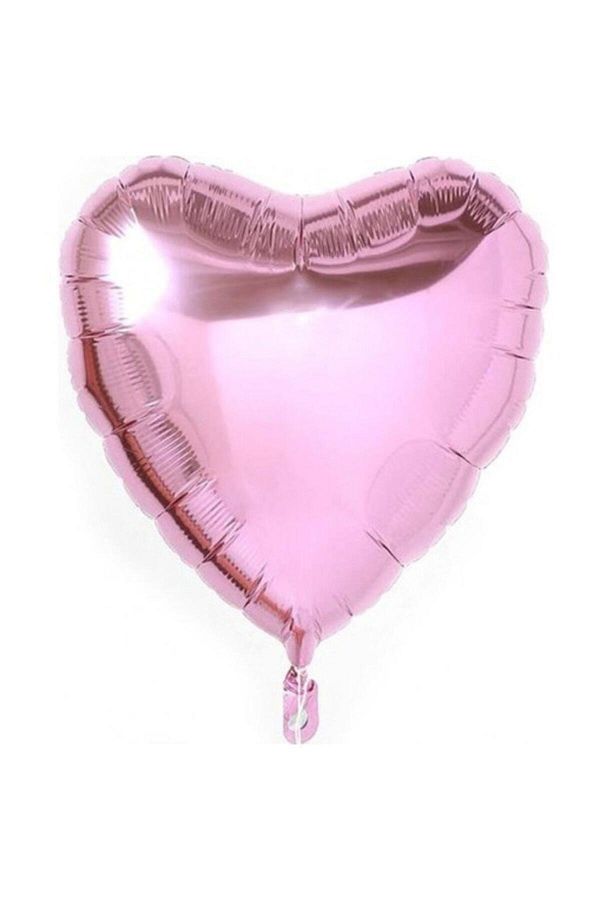 Pembe Kalp Folyo Balon 45 Cm