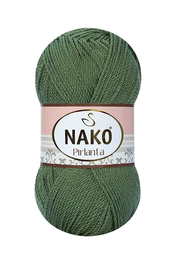 Pırlanta 11253 (Haki Yeşil) Amigurumi El Örgü Ipi/yünü 1 Adet Kardelen Tuhafiye ve Giyim