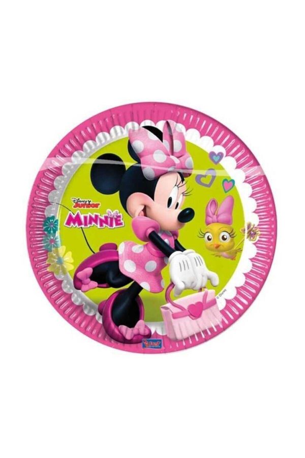 Minnie Mouse Temalı Karton Tabak 8'li 23cm