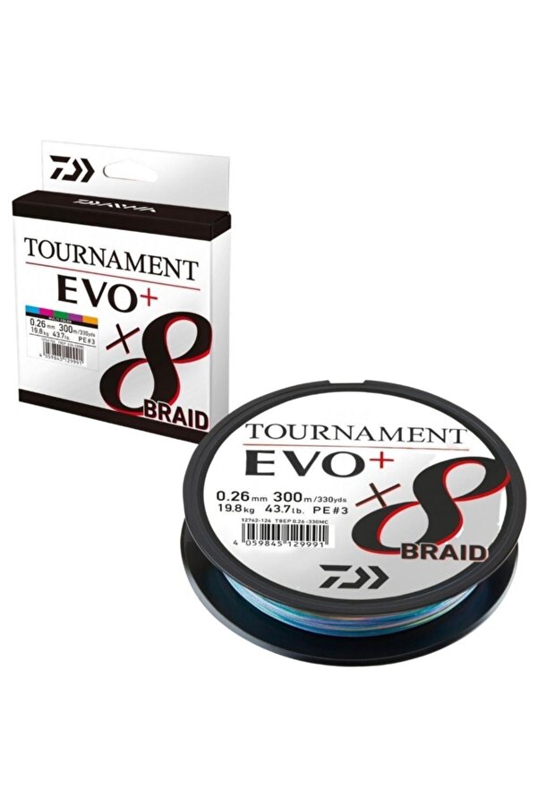 Tournament Evo+ 8b 300m 0.26mm Multicolor Ip Misina Çağlayan Balık