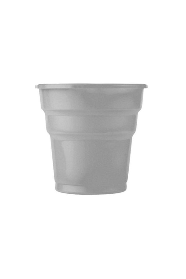 25 Adet Gümüş Gri Plastik Meşrubat Bardak 200 Ml Parti Bardağı Parti Dolabı