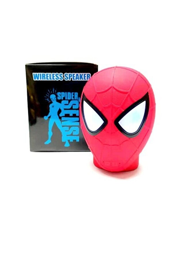 Örümcek Adam Tasarım Spider Man Bluetooth Speaker Hoparlör + Hediye Mercan Oyuncak
