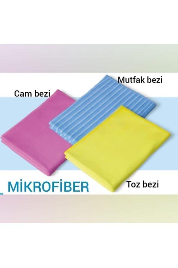 Mikrofiber Klasik Üçlü Temizlik Bezi (mutfak, Toz Ve Cam) Aysun Dursun