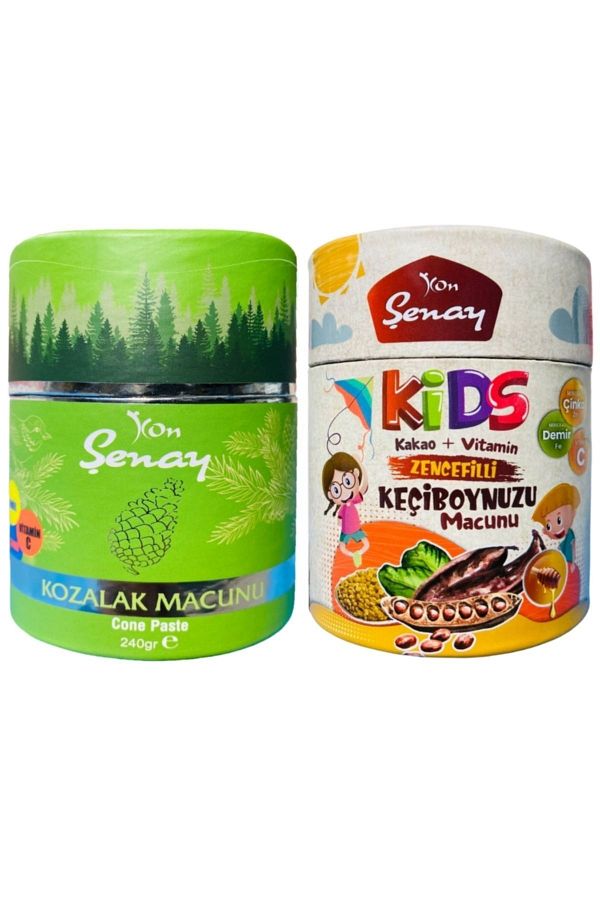 Şenay Kozalak Macunu 240g + Kids Zencefilli Keçiboynuzu Macunu 240g