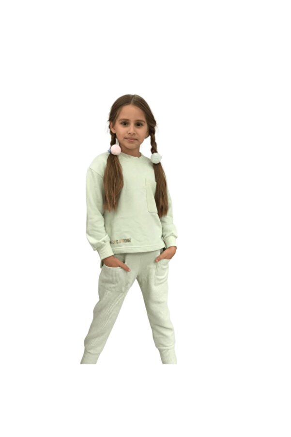 Kız Çocuk Su Yeşili Renk Spor Takım Bella Çocuk Giyim