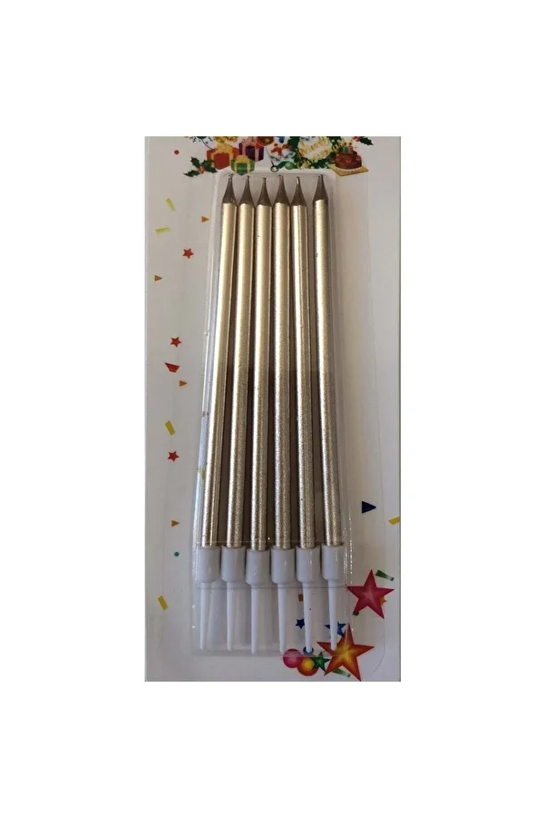 Rose Gold Uzun 6 Lı Mum