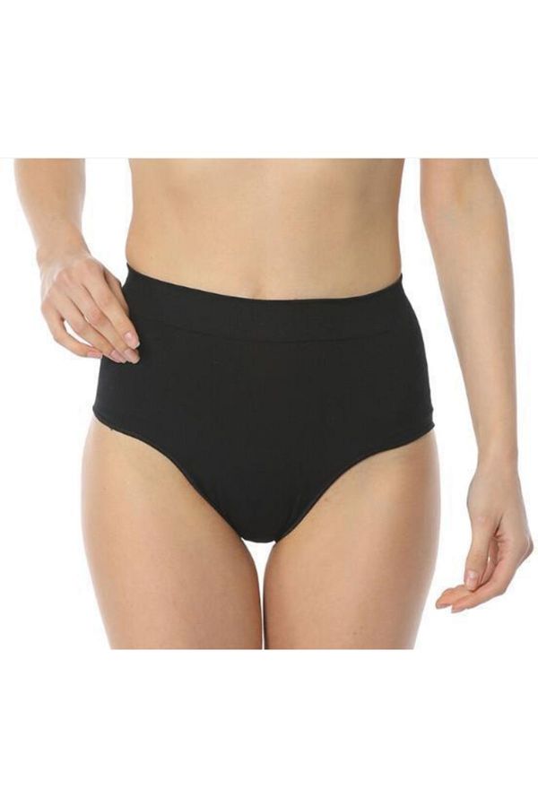 1020-3 Seamless Yüksek Bel Inceltici Korse Slip Siyah 3lü