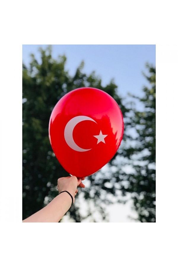 50 Atatürk Baskılı 50 Türk Bayrağı Baskılı 100 Adet Bayrak Balon 19 Mayıs 10 Kasım 23 Nisan Süsleme_7