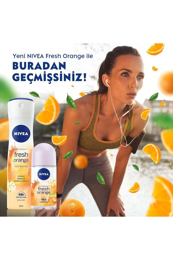 Kadın Sprey Deodorant Fresh Orange, 48 Saat Anti-perspirant Koruma, 150 ml_3