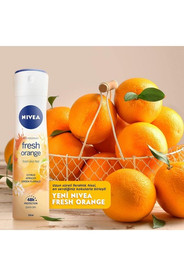 Kadın Sprey Deodorant Fresh Orange, 48 Saat Anti-perspirant Koruma, 150 ml_4