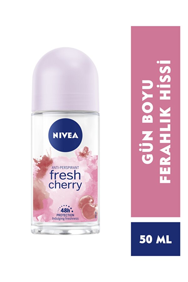 Kadın Roll On Deodorant Fresh Cherry, 48 Saat Anti-perspirant Koruma 50ml Madam10