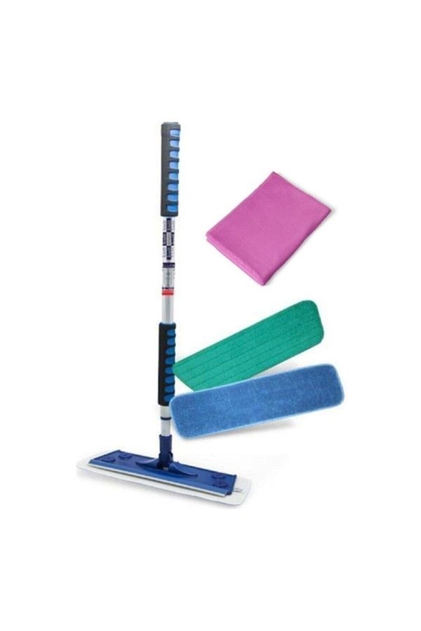 Mikrofiber Cam Bezli Islak Ve Duvar Bezli Mop Set