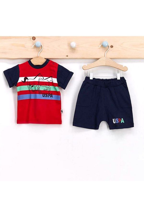 U.s. Polo Assn 2'li Kısa Kollu Bebek T-shirt Takımı Usb270