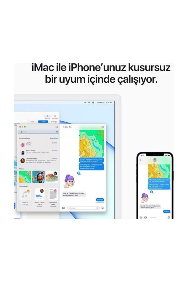 Apple Imac M1 Çip 8c Cpu - 8c Gpu 8gb 256gb Ssd Macos 4.5 K Retina 24" Aıo Mgph3tu/a Yeşil - Görsel 8