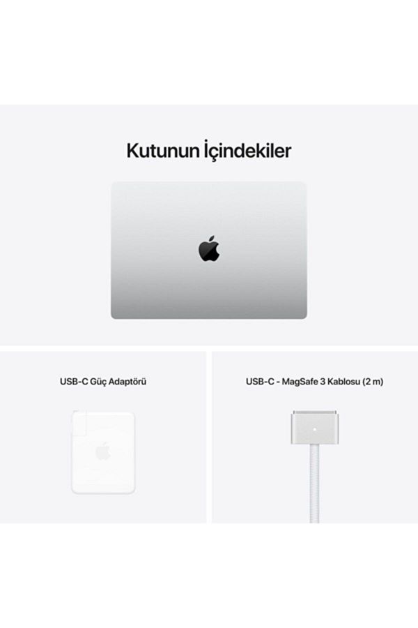 Apple Macbook M1 Pro 10c Cpu - 16c Gpu 16gb 512gb Ssd Macos 16" Qhd Gümüş Laptop (Apple Türkiye Garantili) - Görsel 8