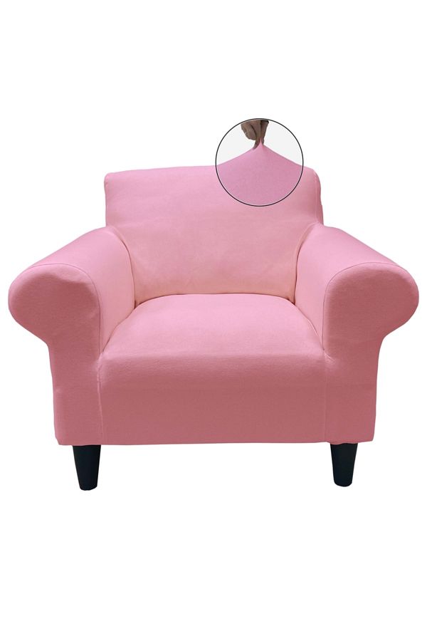 Fransız Kumaş Tekli Koltuk Kılıfı - Şeker Pembe Kuzey Home 