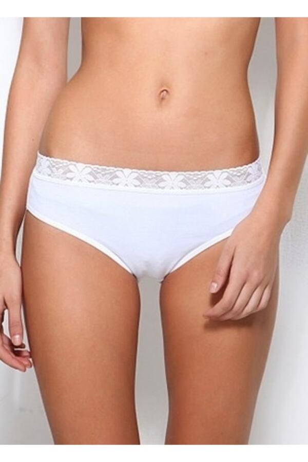 Bayan Likralı Dantelli Bikini Külot 3820