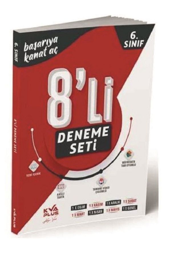 Koray Varo Akademi (KVA PLUS) 6.sınıf 8'li Deneme Seti
