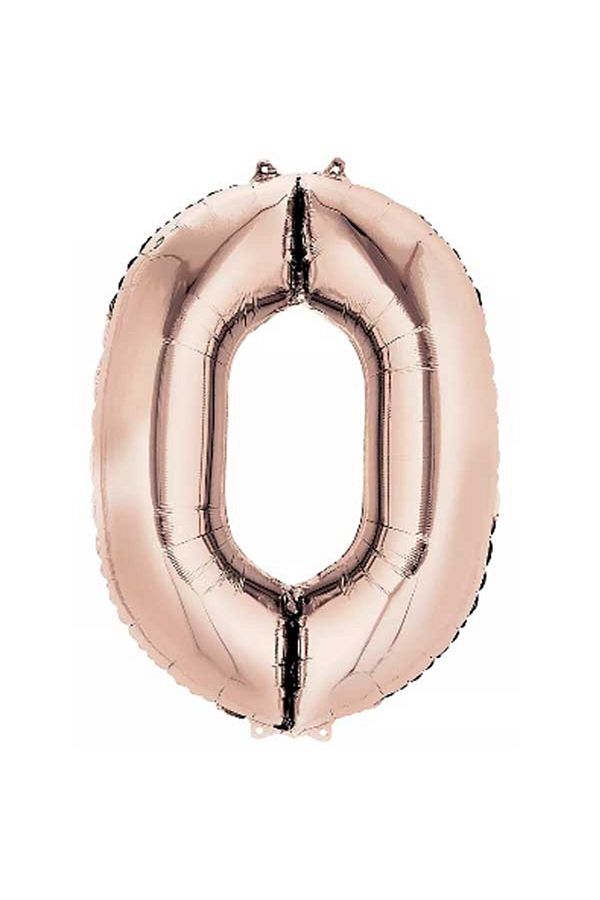 0 Rakam Rose Folyo Balon 100 Cm
