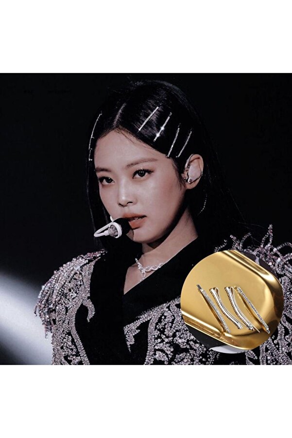 Blackpınk '' Jennie '' Toka Seti (gümüş Rengi 4 Adet) Kpop Dünyası