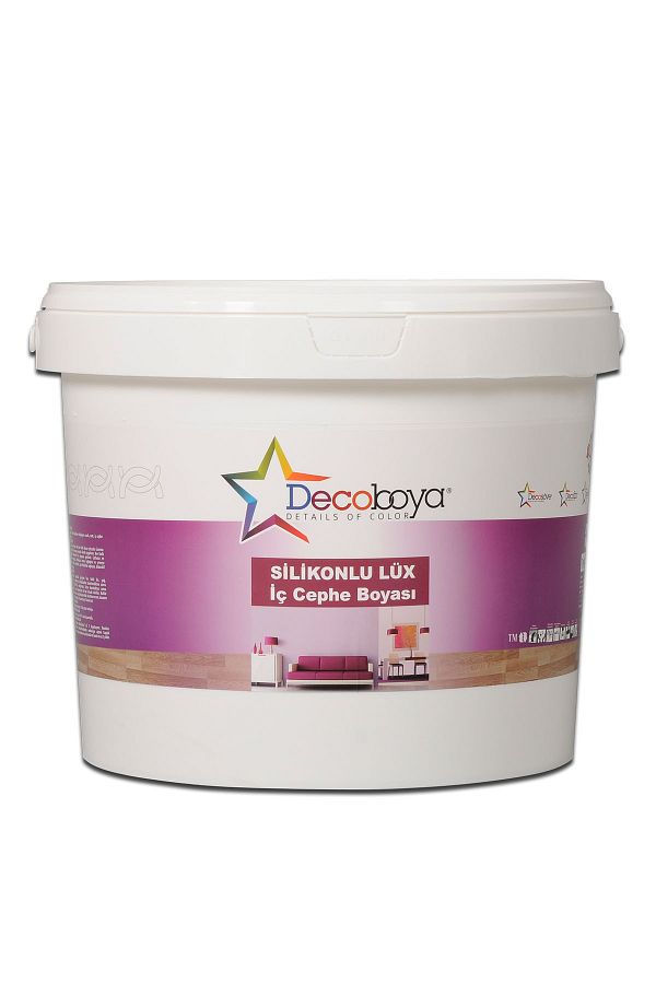 Silikonlu Lüx Silinebilir Mat Iç Cephe Duvar Boyası 10 kg Tüm Renkler DECO BOYA